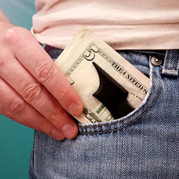 Black Batman Stainless Steel Magnetic Money Clip - Picture 9 of 16